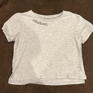 Freeze grey “whatever” crop top!